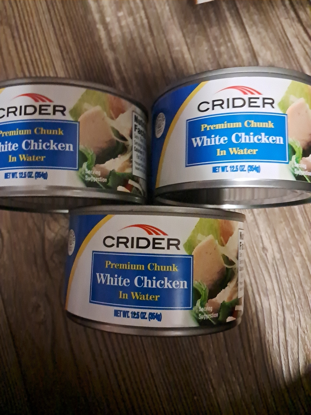 Cider White Chicken Can with Blue and Gold Label